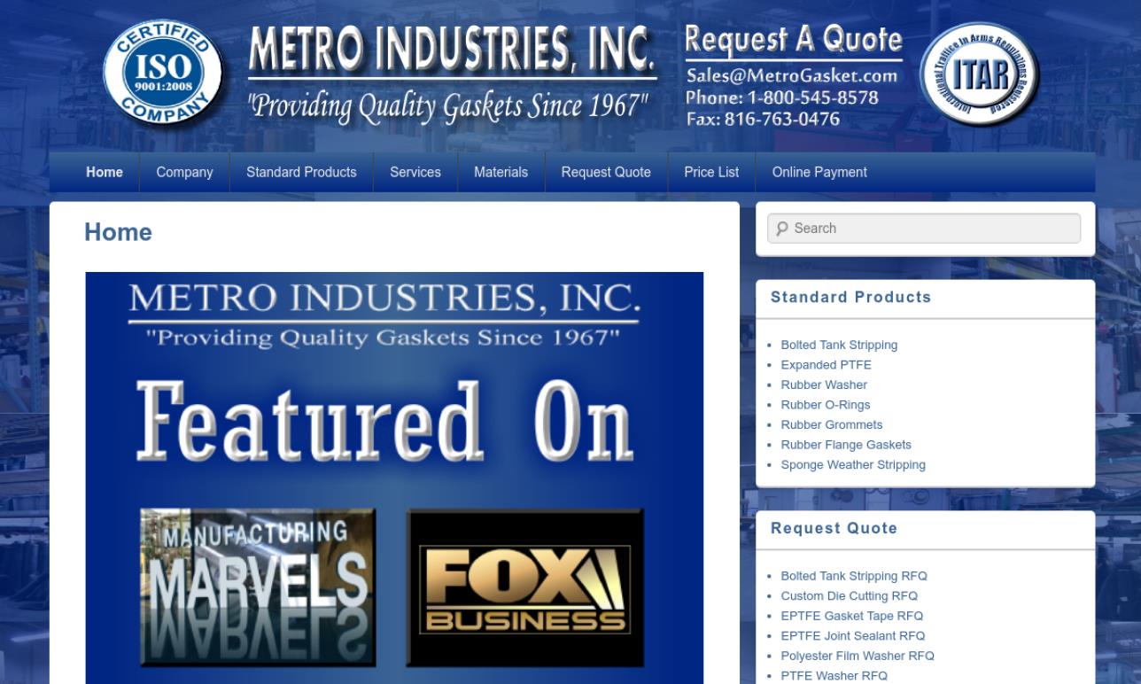 Metro Industries, Inc. | Gasket Manufacturers